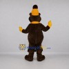 Custom Brown and Yellow Groundhog Mascot Costume Adult Full Body Suit for Winter Events Custom Brown and Yellow Groundhog Mascot Costume Adult Full Body Suit for Winter Events