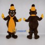 Custom Brown and Yellow Groundhog Mascot Costume Adult Full Body Suit for Winter Events