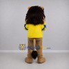 Custom Tan and Yellow Lion Mascot Costume Adult Full Body Suit for Sports Events