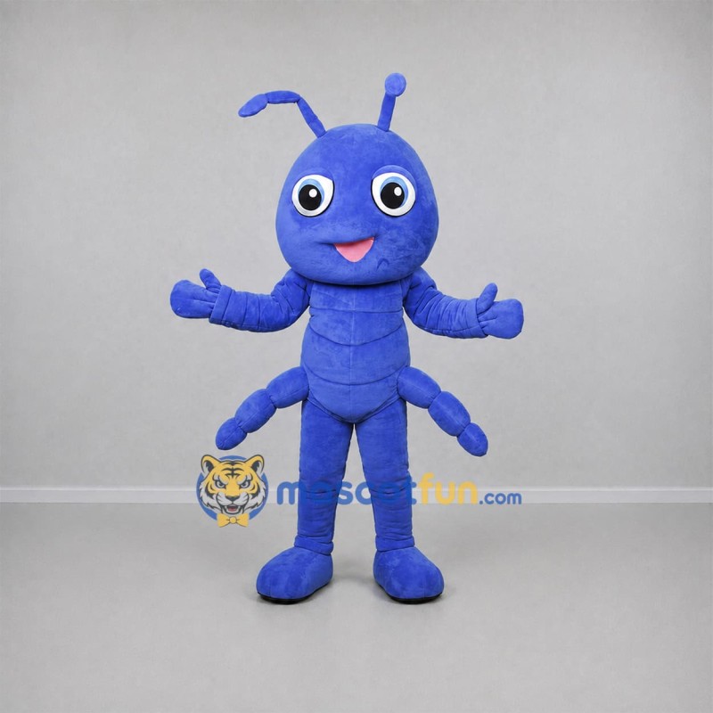Custom Blue Ant Mascot Costume Adult Full Body Suit for Science Events Custom Blue Ant Mascot Costume Adult Full Body Suit for Science Events