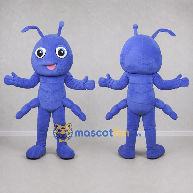 Custom Blue Ant Mascot Costume Adult Full Body Suit for Science Events Custom Blue Ant Mascot Costume Adult Full Body Suit for Science Events