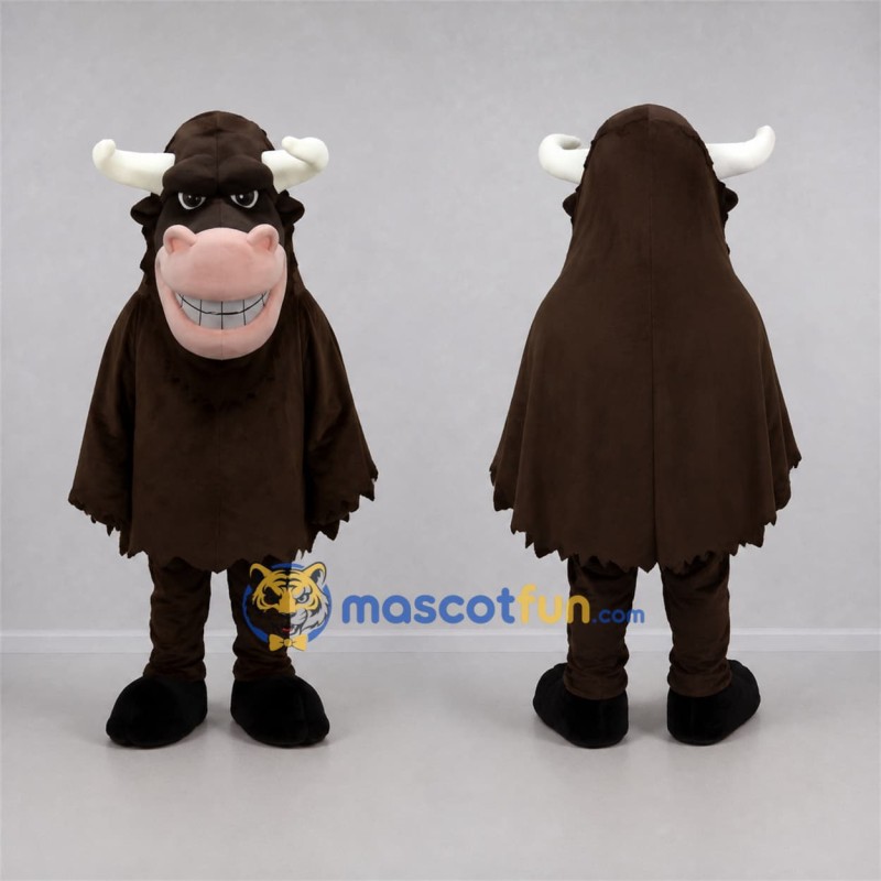 Custom Brown Bull Mascot Costume Adult Full Body Suit for Farm Events Custom Brown Bull Mascot Costume Adult Full Body Suit for Farm Events