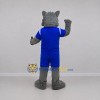 Custom Gray and Blue Wolf Mascot Costume Adult Full Body Suit for Sports Events Custom Gray and Blue Wolf Mascot Costume Adult Full Body Suit for Sports Events
