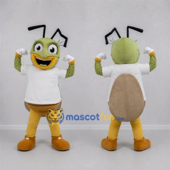 Custom Green and Yellow Insect Mascot Costume Adult Full Body Suit for Science Events