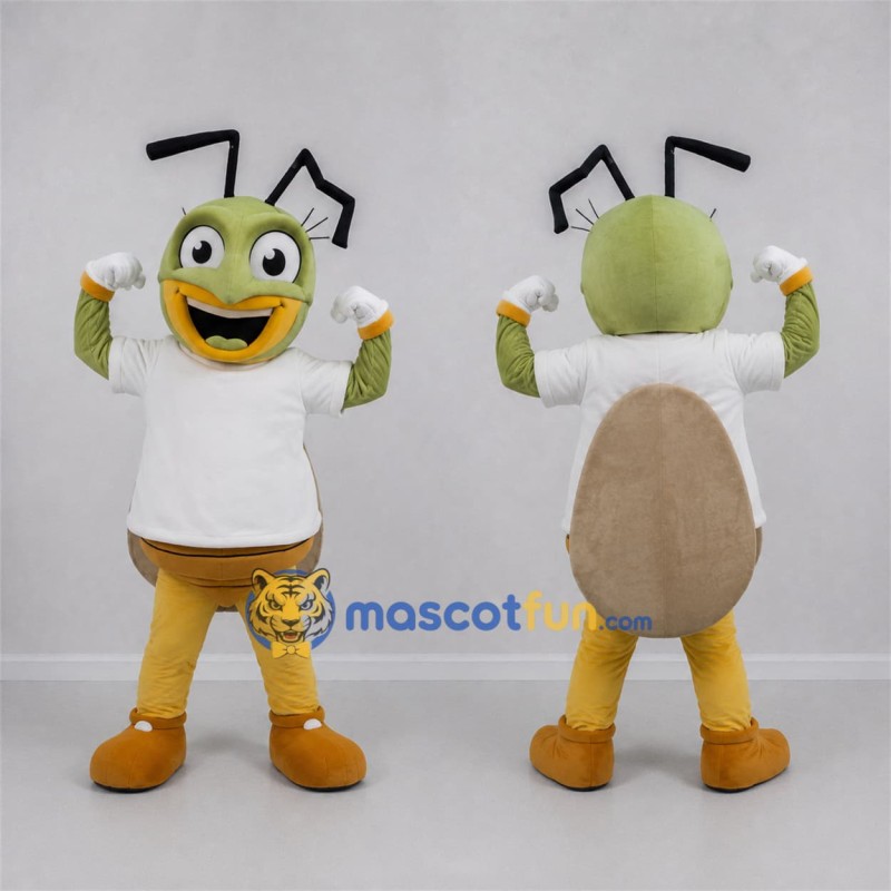 Custom Green and Yellow Insect Mascot Costume Adult Full Body Suit for Science Events Custom Green and Yellow Insect Mascot Costume Adult Full Body Suit for Science Events