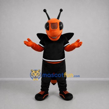 Custom Orange and Black Wasp Mascot Costume Adult Full Body Suit for Sports Events