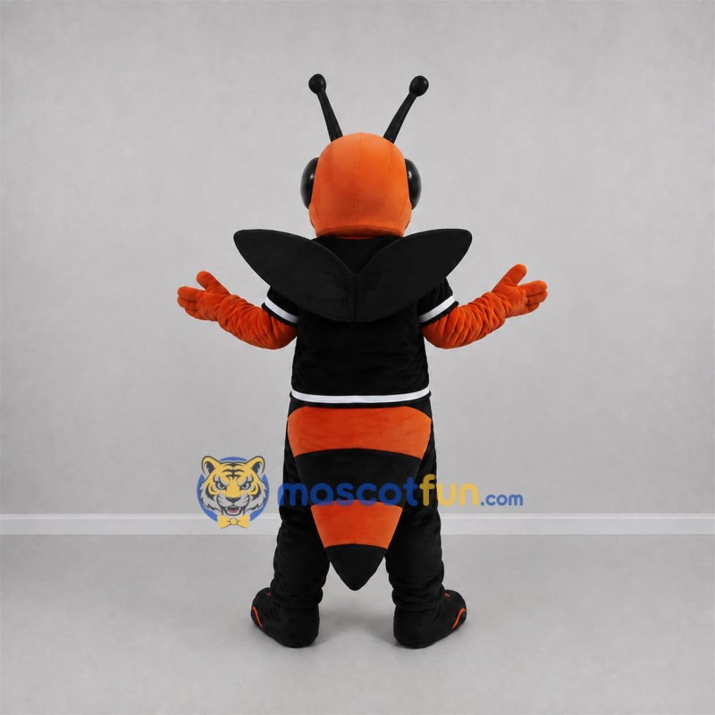 Custom Orange and Black Wasp Mascot Costume Adult Full Body Suit for Sports Events Custom Orange and Black Wasp Mascot Costume Adult Full Body Suit for Sports Events