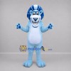 Custom Light Blue Lion Mascot Costume Adult Full Body Suit for School Events Custom Light Blue Lion Mascot Costume Adult Full Body Suit for School Events