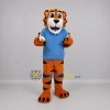 Custom Orange and Blue Tiger Mascot Costume Adult Full Body Suit for Sports Events Custom Orange and Blue Tiger Mascot Costume Adult Full Body Suit for Sports Events