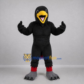 Custom Black and Yellow Bird Mascot Costume Adult Full Body Suit for School Events Custom Black and Yellow Bird Mascot Costume Adult Full Body Suit for School Events