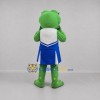 Custom Green and Blue Cheerleader Frog Mascot Costume Adult Full Body Suit for Sports Events Custom Green and Blue Cheerleader Frog Mascot Costume Adult Full Body Suit for Sports Events