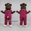 Custom Brown and Burgundy Doctor Bear Mascot Costume Adult Full Body Suit for Health Events Custom Brown and Burgundy Doctor Bear Mascot Costume Adult Full Body Suit for Health Events