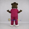 Custom Brown and Burgundy Doctor Bear Mascot Costume Adult Full Body Suit for Health Events Custom Brown and Burgundy Doctor Bear Mascot Costume Adult Full Body Suit for Health Events