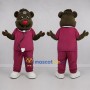 Custom Brown and Burgundy Doctor Bear Mascot Costume Adult Full Body Suit for Health Events