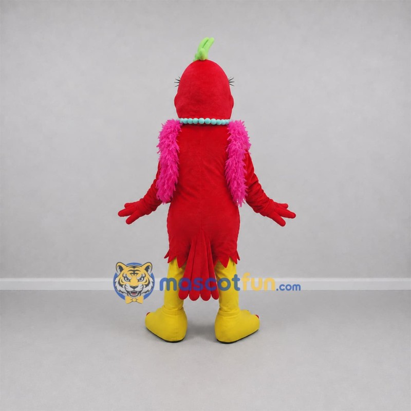 Custom Red and Yellow Parrot Mascot Costume Adult Full Body Suit for Tropical Parties Custom Red and Yellow Parrot Mascot Costume Adult Full Body Suit for Tropical Parties