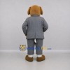 Custom Brown and Gray Dog Mascot Costume Adult Full Body Suit for Business Events Custom Brown and Gray Dog Mascot Costume Adult Full Body Suit for Business Events