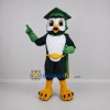 Custom Green and White Graduate Owl Mascot Costume Adult Full Body Suit for Graduation Events Custom Green and White Graduate Owl Mascot Costume Adult Full Body Suit for Graduation Events