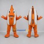 Custom Orange and White Clownfish Mascot Costume Adult Full Body Suit for Aquarium Events