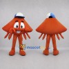 Custom Orange Squid Mascot Costume Adult Full Body Suit for Ocean Events Custom Orange Squid Mascot Costume Adult Full Body Suit for Ocean Events