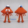 Custom Orange Squid Mascot Costume Adult Full Body Suit for Ocean Events