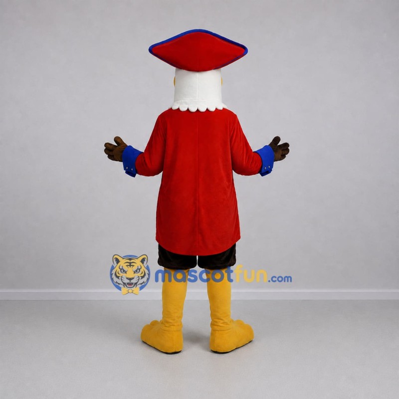 Custom White and Red Patriot Eagle Mascot Costume Adult Full Body Suit for Patriotic Events Custom White and Red Patriot Eagle Mascot Costume Adult Full Body Suit for Patriotic Events