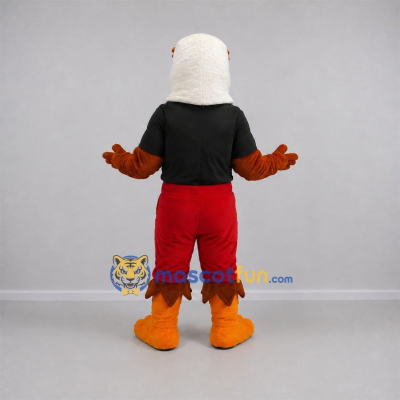 Custom White and Red Bald Eagle Mascot Costume Adult Full Body Suit for Sports Events Custom White and Red Bald Eagle Mascot Costume Adult Full Body Suit for Sports Events