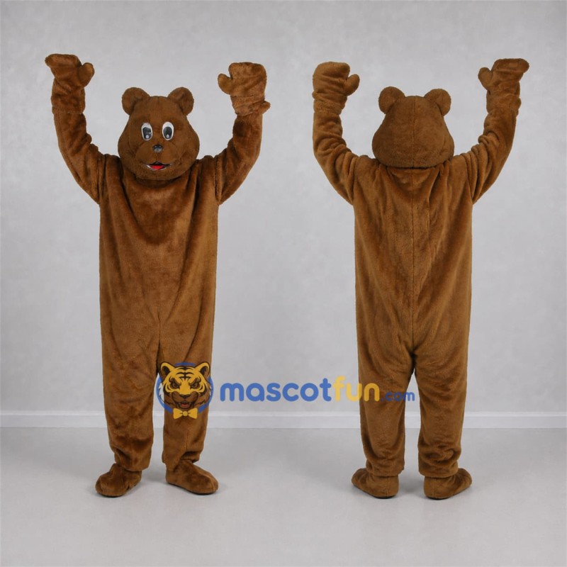 Custom Brown Bear Mascot Costume Adult Full Body Suit for School Events Custom Brown Bear Mascot Costume Adult Full Body Suit for School Events