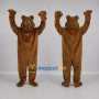 Custom Brown Bear Mascot Costume Adult Full Body Suit for School Events