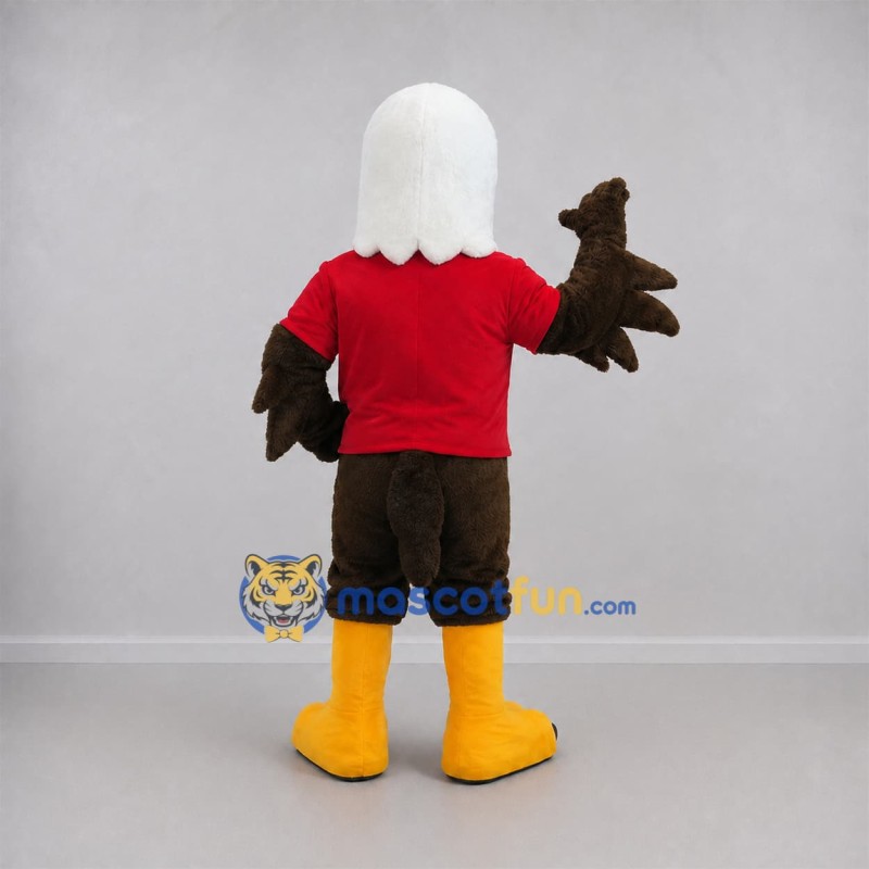 Custom Brown and Red Bald Eagle Mascot Costume Adult Full Body Suit for Sports Events Custom Brown and Red Bald Eagle Mascot Costume Adult Full Body Suit for Sports Events