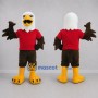 Custom Brown and Red Bald Eagle Mascot Costume Adult Full Body Suit for Sports Events