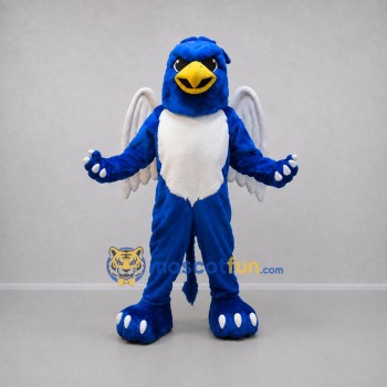 Custom Blue and White Griffin Mascot Costume Adult Full Body Suit for Fantasy Events