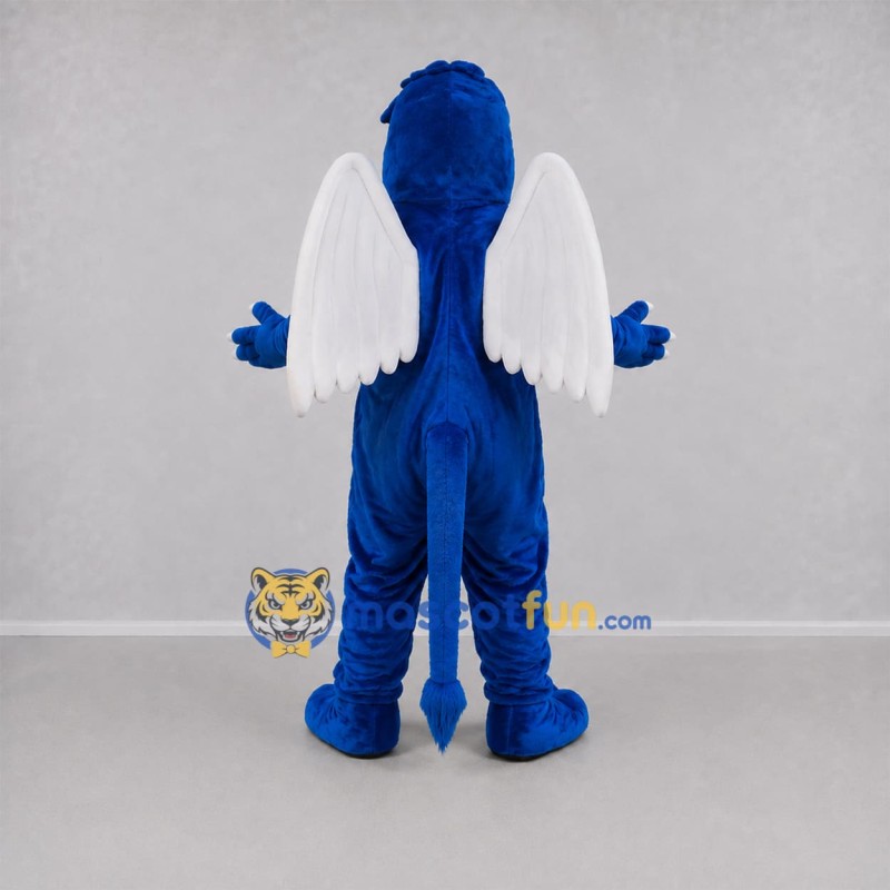 Custom Blue and White Griffin Mascot Costume Adult Full Body Suit for Fantasy Events