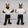 Custom Brown and White Police Dog Mascot Costume Adult Full Body Suit for Community Events Custom Brown and White Police Dog Mascot Costume Adult Full Body Suit for Community Events