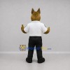 Custom Brown and White Police Dog Mascot Costume Adult Full Body Suit for Community Events Custom Brown and White Police Dog Mascot Costume Adult Full Body Suit for Community Events
