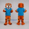Custom Orange and Blue Tiger Mascot Costume Adult Full Body Suit for Sports Events Custom Orange and Blue Tiger Mascot Costume Adult Full Body Suit for Sports Events