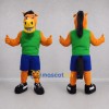 Custom Orange and Green Horse Mascot Costume Adult Full Body Suit for Sports Events Custom Orange and Green Horse Mascot Costume Adult Full Body Suit for Sports Events