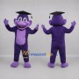 Custom Purple Graduate Monkey Mascot Costume Adult Full Body Suit for Graduation Events