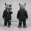 Custom Gray and Black Rhino Mascot Costume Adult Full Body Suit for Business Events Custom Gray and Black Rhino Mascot Costume Adult Full Body Suit for Business Events