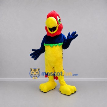 Custom Red and Yellow Parrot Mascot Costume Adult Full Body Suit for Tropical Parties Custom Red and Yellow Parrot Mascot Costume Adult Full Body Suit for Tropical Parties
