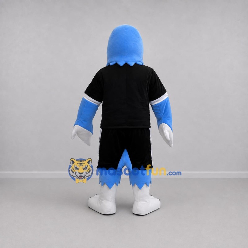Custom Blue and Black Bird Mascot Costume Adult Full Body Suit for Sports Events