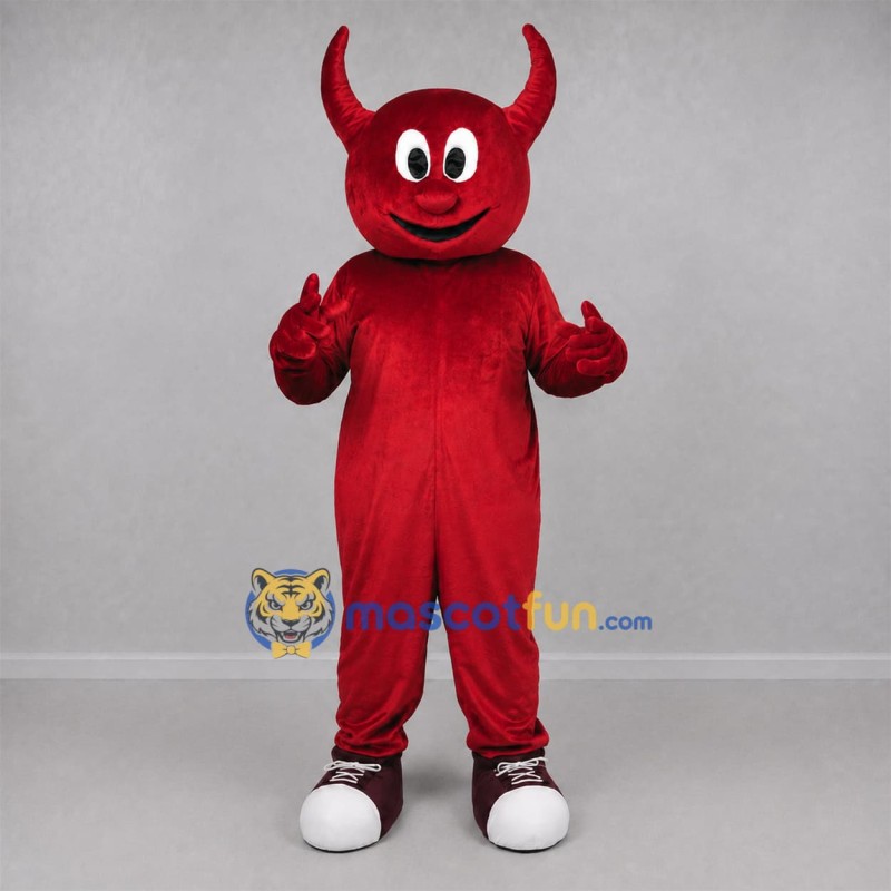 Custom Red Devil Mascot Costume Adult Full Body Suit for Halloween Events Custom Red Devil Mascot Costume Adult Full Body Suit for Halloween Events