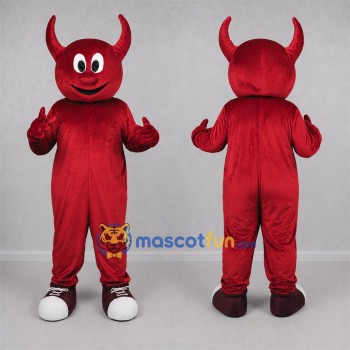 Custom Red Devil Mascot Costume Adult Full Body Suit for Halloween Events