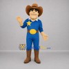 Custom Blue and Brown Cowboy Sheriff Mascot Costume Adult Full Body Suit for Western Events