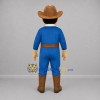 Custom Blue and Brown Cowboy Sheriff Mascot Costume Adult Full Body Suit for Western Events