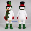 Custom White and Green Snowman Mascot Costume Adult Full Body Suit for Christmas Events Custom White and Green Snowman Mascot Costume Adult Full Body Suit for Christmas Events