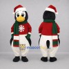 Custom Black and Red Christmas Penguin Mascot Costume Adult Full Body Suit for Christmas Events Custom Black and Red Christmas Penguin Mascot Costume Adult Full Body Suit for Christmas Events