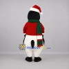 Custom Black and Red Christmas Penguin Mascot Costume Adult Full Body Suit for Christmas Events Custom Black and Red Christmas Penguin Mascot Costume Adult Full Body Suit for Christmas Events