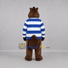Custom Brown and Blue Beaver Mascot Costume Adult Full Body Suit for School Events Custom Brown and Blue Beaver Mascot Costume Adult Full Body Suit for School Events