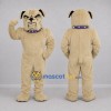 Custom Tan Bulldog Mascot Costume Adult Full Body Suit for Sports Events Custom Tan Bulldog Mascot Costume Adult Full Body Suit for Sports Events
