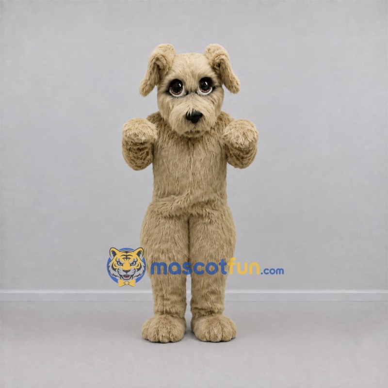 Custom Cream Shaggy Dog Mascot Costume Adult Full Body Suit for Pet Events